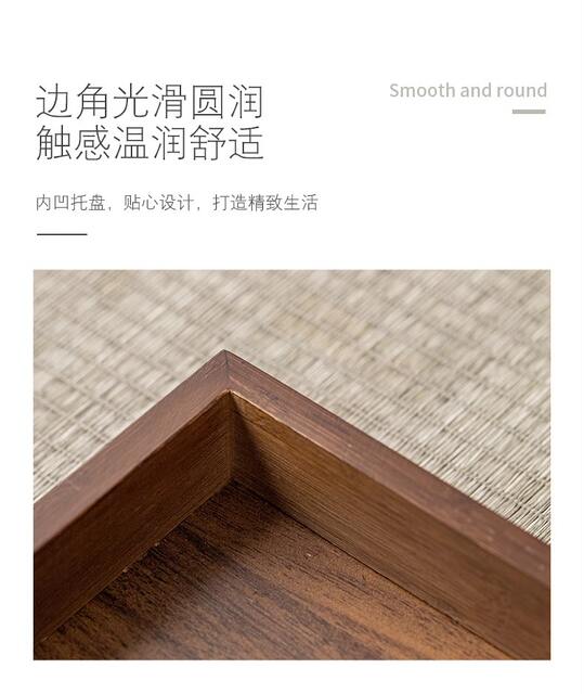 Household Wooden Tea Cup Dinner Plate for Tea Cup Tea Set Storage Plate Encirclement Stove Tea Bamboo Rectangular Tray Tea Tray detail 8