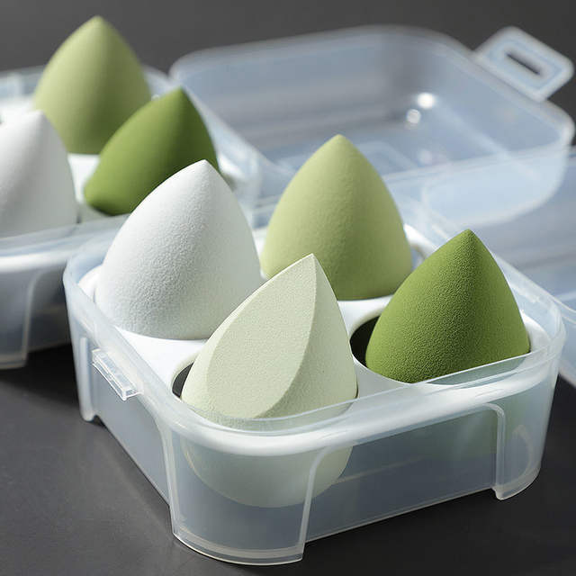 Four-grid egg shell beauty egg do not eat powder super soft boxed suit powder puff wet and dry dual-use makeup sponge makeup egg