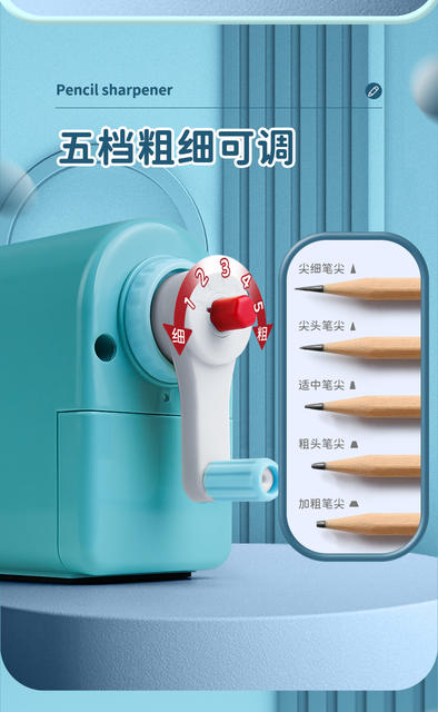 Pencil Sharpener for Primary School Students, Large Diameter Pencil Sharpener, Durable Thick Rod, Large Triangular Pencil Hole Pen, Pencil Sharpener detail 4