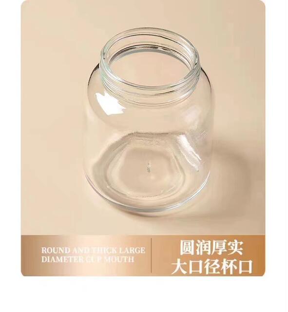 Customized High-Quality Trendy Chubby Milk Shaker Cup Made of High Borosilicate Glass, Gift Cup, Coffee Cup detail 7
