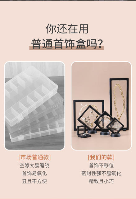 Pe Film Box Transparent Suspension Box Bracelet Display Dustproof Storage Box Cultural Artifact Temple Prayer Beads Box Jewelry Box detail 2