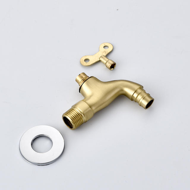 Factory wholesale direct supply copper with lock tsim nozzle faucet anti-theft nozzle 4 points with key small faucet detail 10