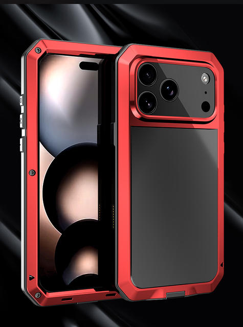 Cross-Border Applicable iPhone 18 Pro Max Phone Case, Metal Three-Proof Case for Apple 17 Pro Max, Anti-Drop Protective Cover detail 11