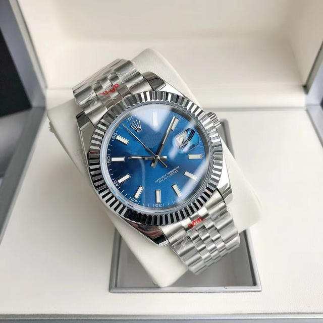 41mm Datejust-Style Imitation Mechanical Chronograph Movement Fully Automatic Solid Steel Band Men's Watch Waterproof Luminous Watch Wholesale detail 4