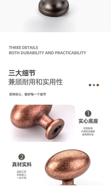 Italian-Style French Light Luxury Multi-Color Wardrobe Pigeon Egg Handle Silver Electroplated Furniture Drawer Cabinet Door Single-Hole Small Handle detail 6