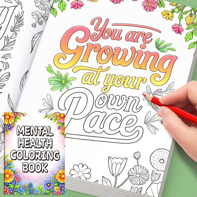 44-Page Coloring Book with Positive Affirmations detail 8