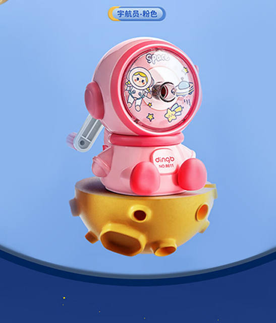 Astronaut Primary School Student Pencil Sharpener Hand Pencil Sharpener Children Pencil Sharpener Automatic Lead Durable Pencil Sharpener detail 4