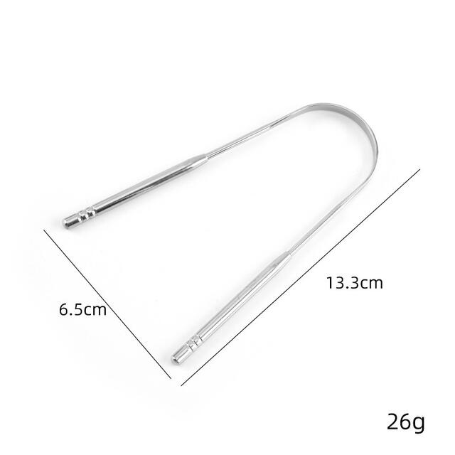 Hot-Selling Oral Cleaner 304 Stainless Steel Tongue Scraper for Removing Bad Breath and Cleaning Tongue Coating detail 1