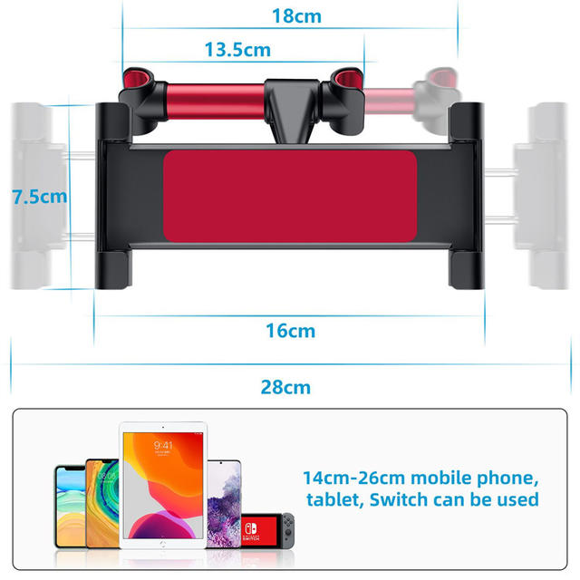 Cross-Border Popular Car Rear Pillow Holder Mobile Phone Tablet Car Rear Seat Mobile Phone Stretch Telescopic Holder detail 11