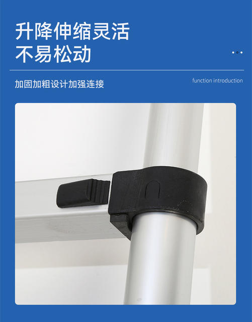 Aluminum Alloy Straight Ladder for Climbing, Stable Bamboo Joint Portable Folding Household Ladder, Engineering Ladder, Telescopic Ladder, Fishing Rod Ladder, Thickened Ladder detail 11