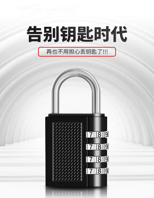 in stock 4 digit combination lock padlock gym warehouse door anti-theft lock metal outdoor large wardrobe padlock detail 4