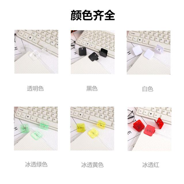 Transparent Plastic Square Clip, Deli Double-Sided Acrylic Clip, Accessories, Clamping and Storage detail 8
