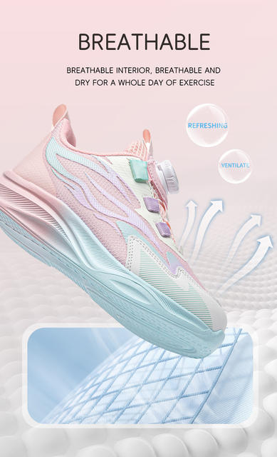 Jordan Girls' Sports Shoes Kidsren's Shoes 2026 New Breathable Casual Summer Mesh Running Shoes for Middle and Large Kidsren detail 4