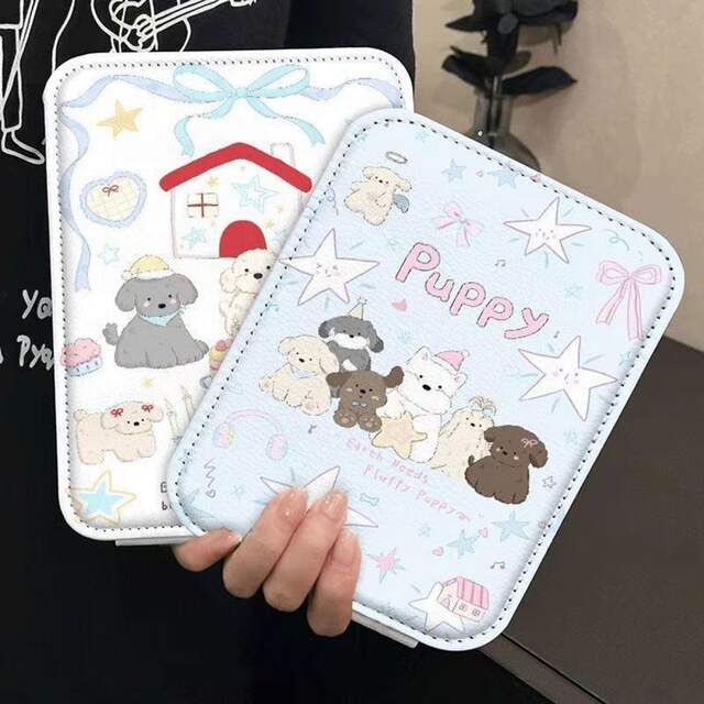 New Mirror Cute Puppy Thickened Anti-Fall Travel Portable Makeup Mirror High-Definition Home Vanity Mirror detail 10
