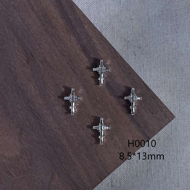 Nail Art Metal Accessories Wholesale for Export, Silver Alloy Cross 456, Punk Style Nail Art Wholesale detail 3