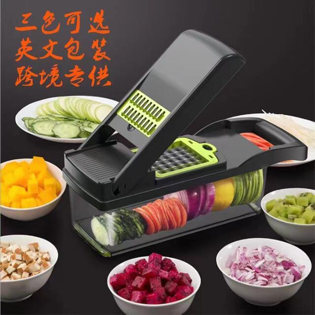 Cross-Border Amazon Multifunctional Vegetable Cutting Tool Kitchen Dicer Grater Shredder Vegetable Chopper detail 5