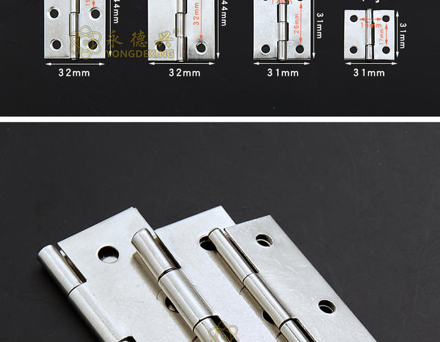 Stainless steel casement hinge door and window hinge 1 inch 1.5 inch 2 inch 3 inch 4 inch wooden box bag mini hinge hinge detail 8