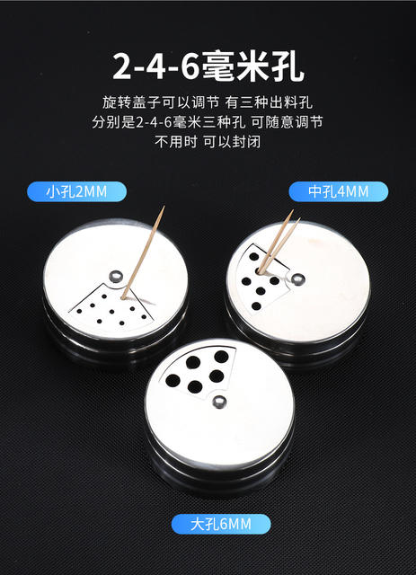 Stainless Steel Seasoning Jar Commercial Large Non-Magnetic Barbecue Seasoning Bottle Barbecue Tools Seasoning Bottle Sesame Cumin Bottle detail 8