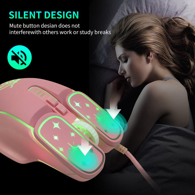 Star Moon Goddess Mouse 7200Dpi Gaming Mouse Rgb E-Sports Mouse detail 8