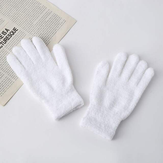 Candy-Colored Winter Warm Gloves, Coral Fleece, Suitable for Work, Cycling, Office Use, Cold-Proof, Windproof, Solid Color, Versatile, Five-Finger, Cute detail 6