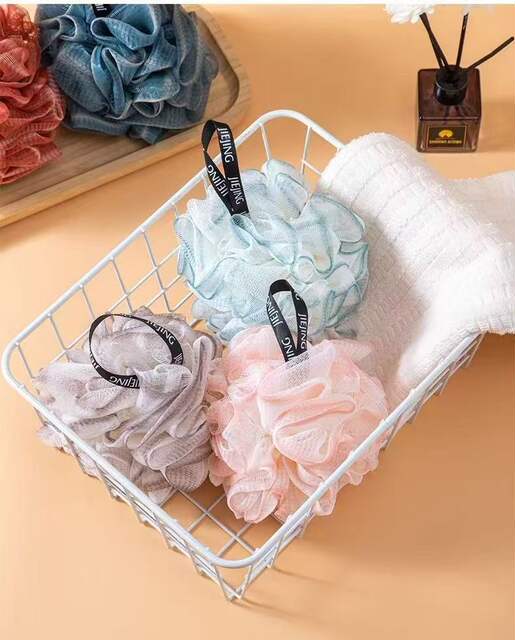 Bath ball supplies wholesale household large high-end non-scattered bath flower PE bath ball bath artifact scrub bath soft bath detail 1