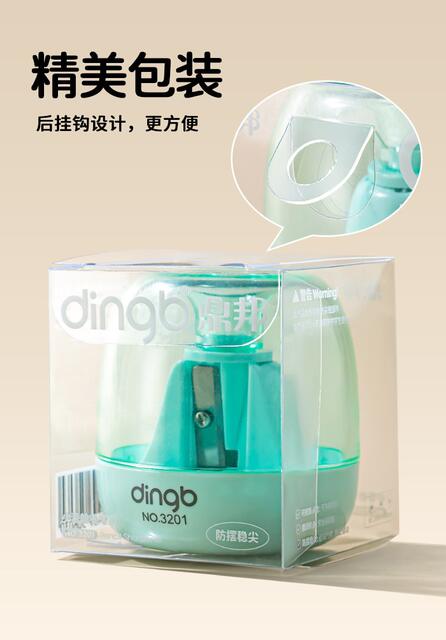 Mini Soundproof Pencil Sharpener Student Reward Gift Large Capacity Transparent Compartment Manual Pencil Sharpener detail 10