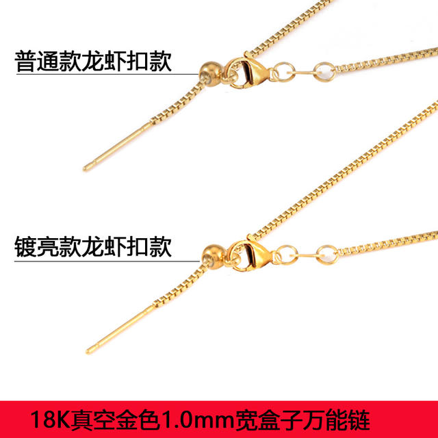 Titanium Steel Non-Fading Universal Chain Stainless Steel Necklace for Women, Light Luxury Clavicle Chain, Adjustable for Autumn and Winter, High-End DIY Accessory detail 10