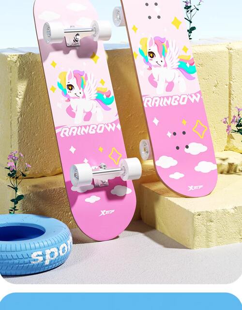 Xtep Official Kidsren's Skateboard 3-12 Years Old Flash Four-Wheel Beginner Male and Female Student Professional 32inch Double Rocker detail 7