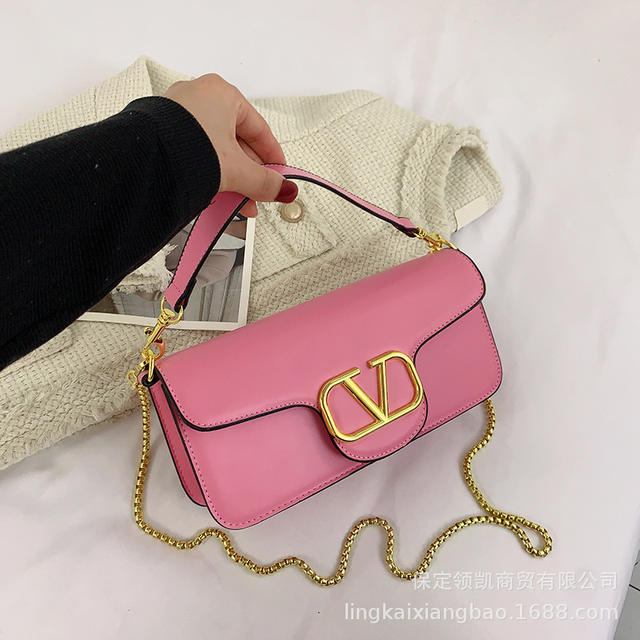 2026 New Women's Fashion Chain Bag, Solid Color Small Square Bag, Wholesale Handbag, Casual Versatile Shoulder Crossbody Bag detail 1