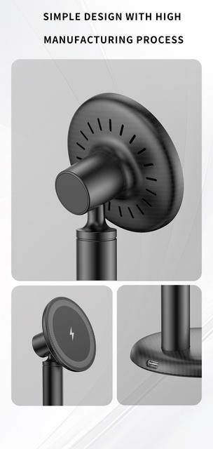 New Wireless Charger, E-Commerce Hot-Selling Product, Desktop Mobile Phone Stand, Magnetic Wireless Fast Charging, Kc Manufacturer V26 detail 7