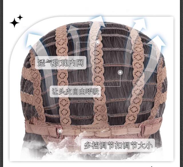 【Taro Milk Mist】Factory In-Stock Wig for Women, Long Straight Hair, Lolita Style, Thin High Crown, Milk Tea Color, Full Head Wig detail 7