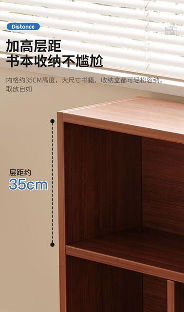Bookshelf Storage Rack Simple Floor-Standing Wall-Mounted Storage Cabinet Rental House Multi-Layer Living Room Home Bedroom Small Bookcase detail 5