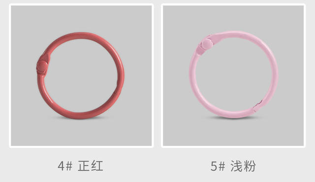 Painted Book Ring Stationery Accessories Colorful Card Ring Metal Open Ring Keychain Ready-Made Wholesale Binding Loose-Leaf Ring detail 11