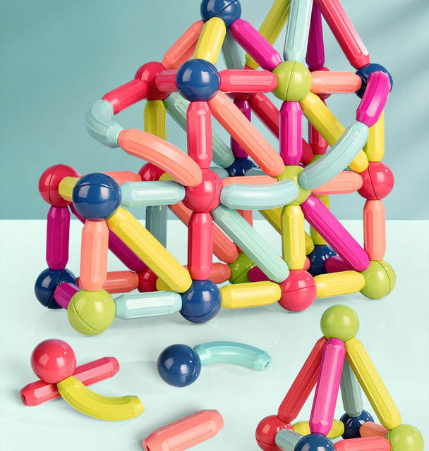 Cross-Border Versatile Magnetic Stick Strong Magnetic Large Magnetic Building Blocks Children's Educational Early Education Toys Baby Intelligence Assembly detail 4
