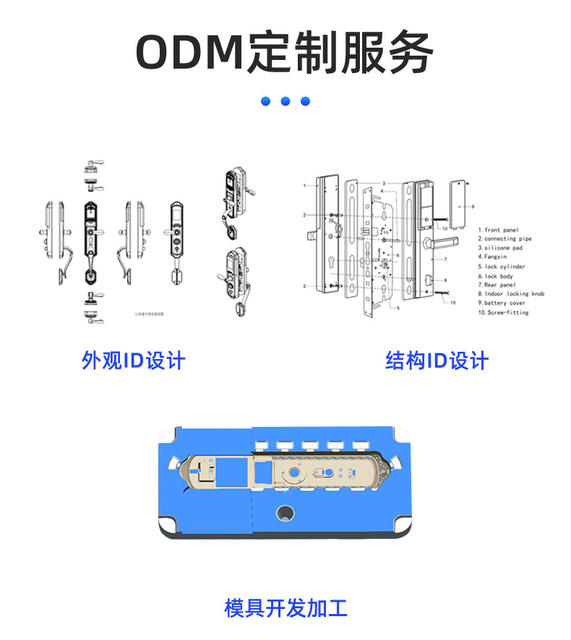 Cross-Border Fingerprint Lock, Face Recognition Fingerprint Password Lock for Entry Door, Remote Video Intercom Smart Door Lock Wholesale detail 6