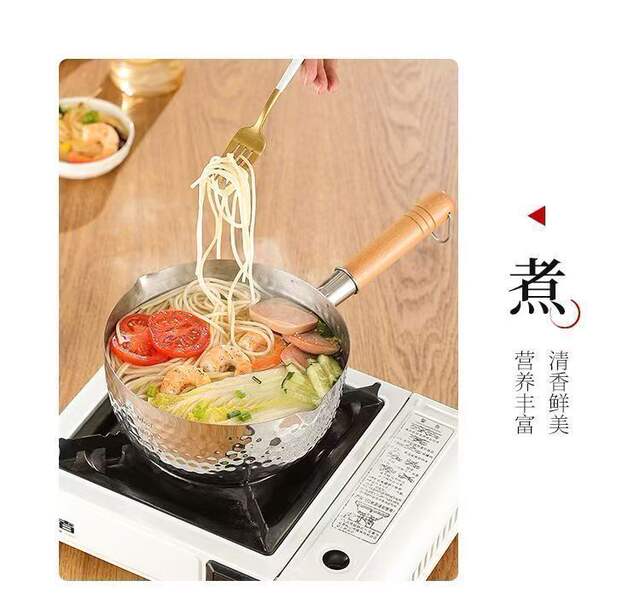 Thickened Stainless Steel Food-Grade Snow Pan, Popular Household Milk Pot, Baby Food Supplement Pot, Noodle Soup Pot detail 4