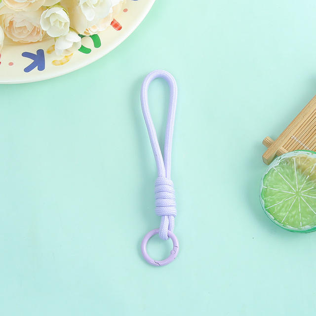 Same Color Short Hand-Woven Rope Spring Buckle DIY Jewelry Pendant Simple Mobile Phone Chain Anti-Fall Rope Material detail 10