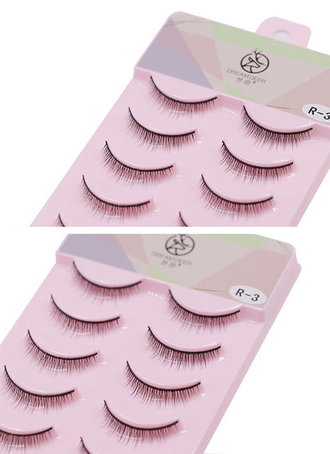 Menglu R-3 False Eyelashes for Women, Supernatural Short Hard Stems That Can Support Double Eyelids, Simulated Curls, Grafted for Novices detail 2