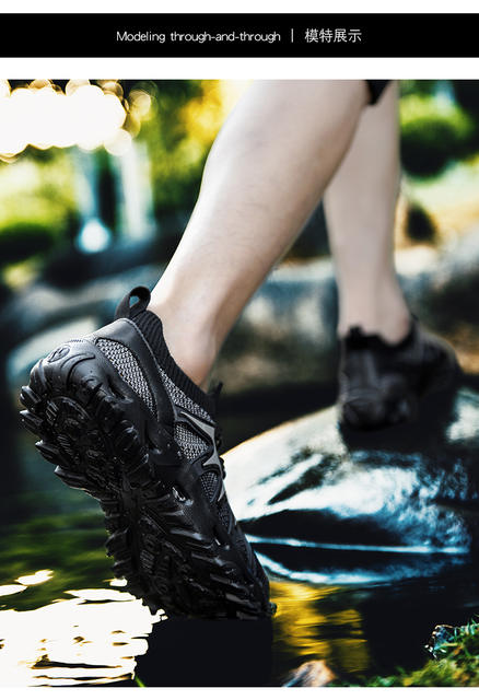 2025 New Outdoor River Tracing Shoes Wading Shoes Drainage Hole Mesh Quick-Drying Breathable Non-Slip Wear-Resistant Cycling Shoes detail 10
