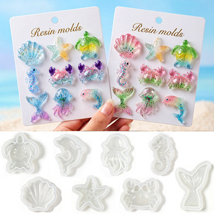 Crystal Resin Turtle Lizard Frog Reptile Resin Mold DIY Turtle Ornament Silicone Mold detail 5