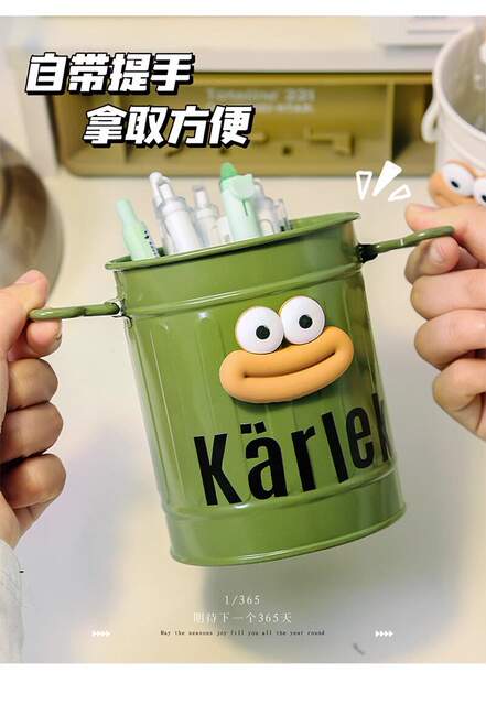 Cute Pen Holder with Funny Big Mouth Expression, Student Desktop Storage Box, Creative Decoration for Girls, Office, and Children detail 2