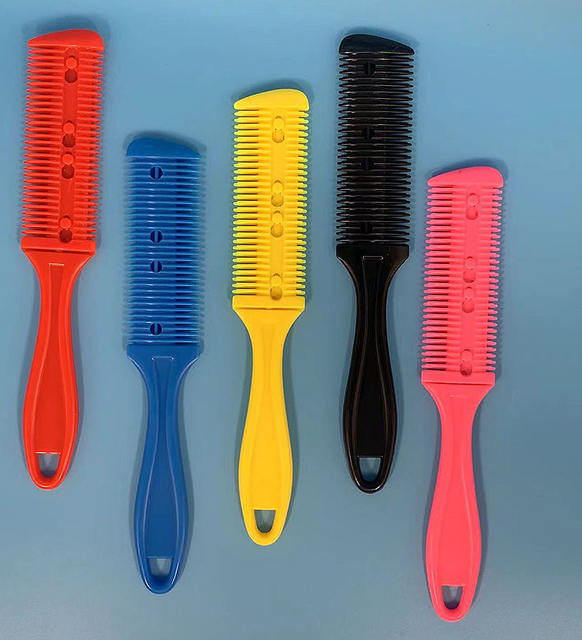 Double-sided blade hair cutting comb wholesale hair thinning hair curler Barber knife beauty hairdressing repair bangs detail 2