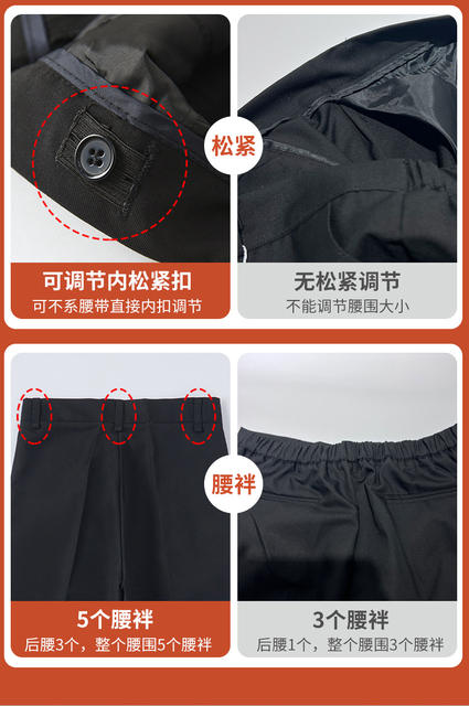 Children's Trousers Boys Black Suit Pants for Middle and Large Children and Primary School Pants White Trousers dark blue School Uniform Pants detail 2