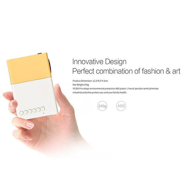 Foreign trade hot YG300 yellow and white mini projector portable children home HD convenient projector wholesale detail 9