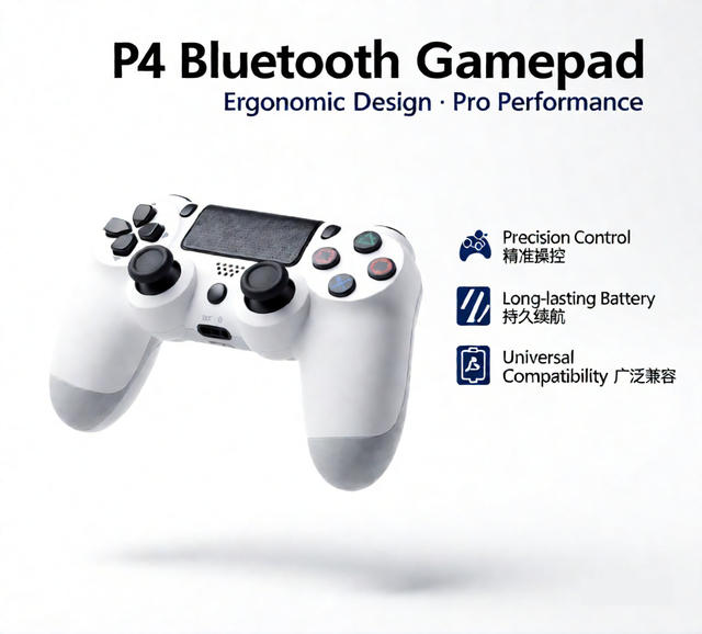 P4 Game Controller Us Version Dual Vibration Wireless Bluetooth P4 European Version P4 Steam Dual Vibration Game Controller detail 2