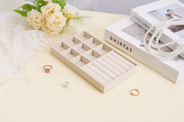 Amazon Foreign Trade Jewelry Box Cross-Border Jewelry Accessories Storage Box Creative Jewelry Box Velvet Tray Storage Box detail 6