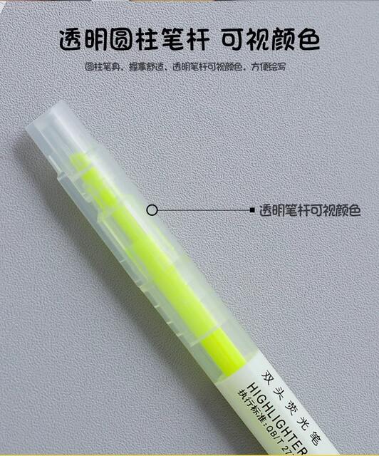 Double-head highlighter student hand account pen marker pen color marker pen 6 color painting pen stationery wholesale detail 6