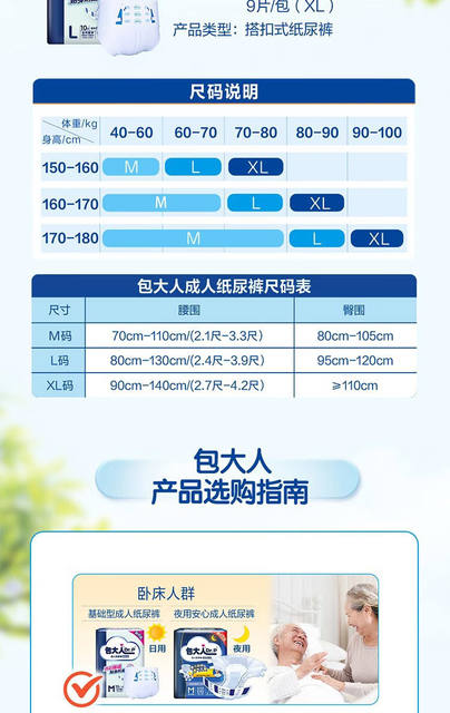 Bag adults (Dr.P) basic adult diapers for the elderly, maternal diapers for the elderly, whole box of diapers for the elderly detail 12