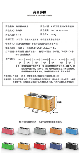 1:30 Mini Artificial Container Model Personalized Custom Logo Office Desk Business Card Pen Holder Storage Box detail 5