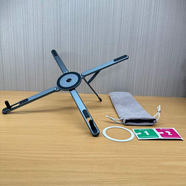 Magnetic Phone Holder Desktop Tripod Aluminum Alloy Carabiner Foldable Portable Travel Carabiner Magnetic Suction detail 1